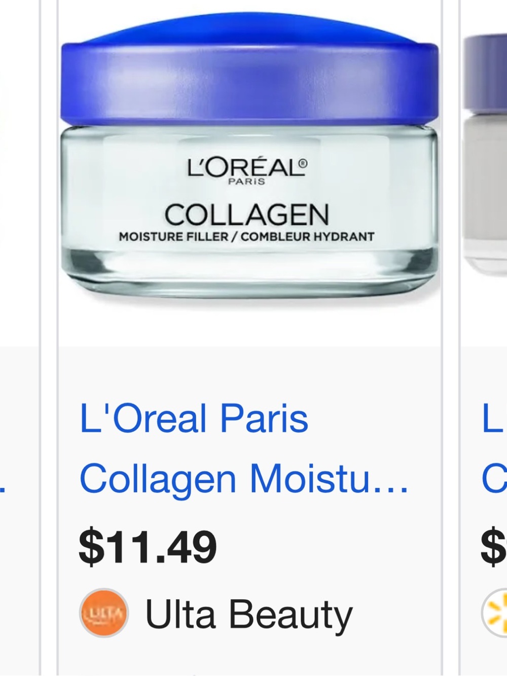 L'Oreal Collagen Moisture Filler Daily Moisturizer - Purple and Blue